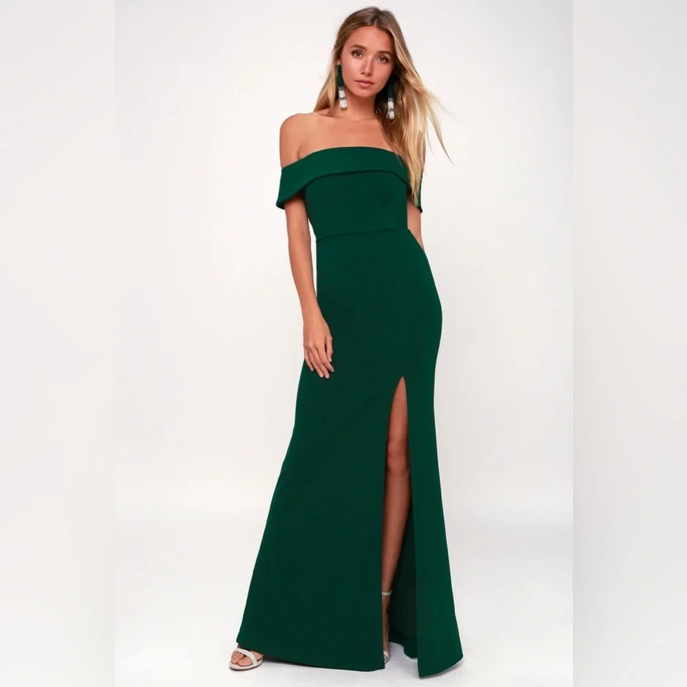 Lulu's Aveline Forest Green Dress Size S - Picture 1 of 17